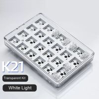 (ในสต็อก) K21 Hot Swap บลูทูธไร้สาย,2.4G,Type-C สายสามโหมดวิศวกรรมปุ่มกด,จำนวน Pad ตัวเลือกแสงสีขาว Rgb แสงไฟ **