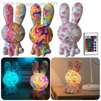 โคมไฟดักแมลงจากระยะไกลแสงไฟ Led กลางคืนตกแต่ง Lâmpada Decoraçmes De Mesa Em Forma Rabbt Ambente AT Artesanato Ornamentos Presentos Natal Com Controle Remoto