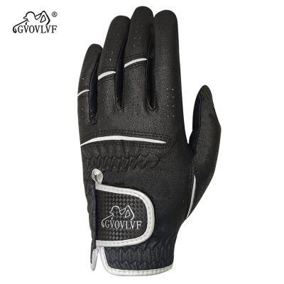 Golf Left Hand Glove Nanometre Microfiber Cloth Golf Glove for Men Breathable Lasting Stable Grip Super Soft Lightweight Cool Towels