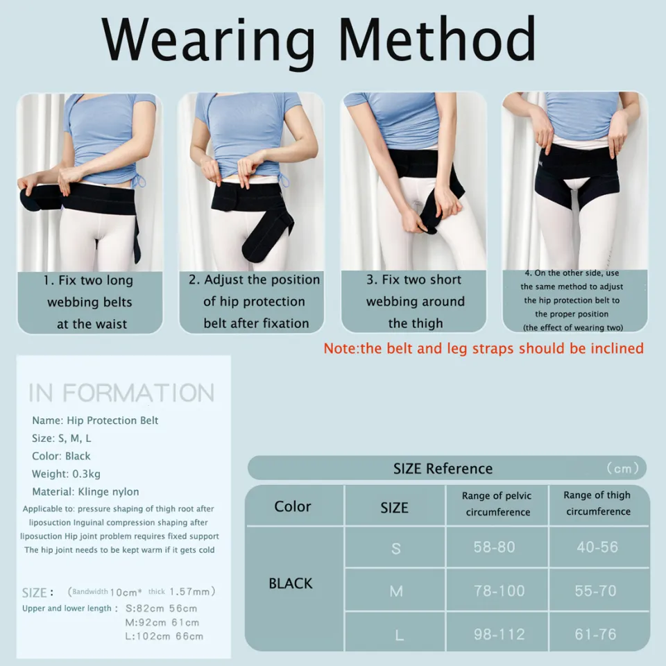 Hip Brace - Thigh Hamstring Sciatica Pain Relief Brace - Compression Support  Wrap for Hip Flexor Strain, Groin Pull, SI Joint, Arthritis, Bursitis,  Sciatic Nerve for Men, Women (Black)