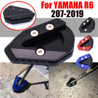 สำหรับยามาฮ่า YZF-R6 YZFR6 R6 2017 2018 2019อุปกรณ์มอเตอร์ไซค์ขาเท้าด้านข้างยืนขยาย Pad Sidestand สนับสนุนแผ่น