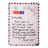 Letter Blanket Personalized Message to My Daughter / Son / Dad / Wife Envelope Multifunctional Qui