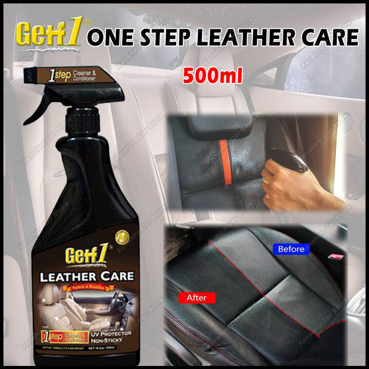 💦 Getf1 One Step Leather Care 500ml For Car Seat Leather Surface Easy