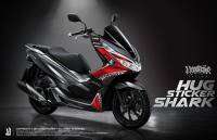 สติ๊กเกอร์ Honda PCX ปี 2015-2023 ลาย หัวฉลามจัดฟัน