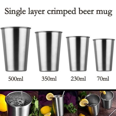 【YF】❦❏✸  New Metal Cup Beer Cups Wine Glass Tumbler Mugs Outdoor Camping 500ML