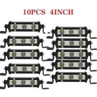 ไฟ Led 4นิ้ว15W มากๆสปอตไลท์บาร์แถวไฟแอลอีดีจุดแบบบางสำหรับขับรถ Suv บาร์ออฟโรด12V 24V สำหรับ4WD 4X4รถจักรยานยนต์