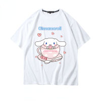 Kawaii การ์ตูนน่ารักพิมพ์ผ้าฝ้ายแขนสั้นเสื้อยืดสตรี2022ฤดูร้อนใหม่หวานหลวมด้านบน Streetwear