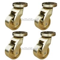 【LZ】 4PCS Heavy European Furniture Casters Brass Universal Wheel Table Chair Bar Piano Sofa Castors Smoothly Silent Furniture Castors