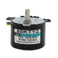 220V Ac Synchrone มอเตอร์50-KTYZ 6-10W Permanente Magneet Synchrone Reductiemotor 2.5 5 10 18 20 30 50 110 Rpm