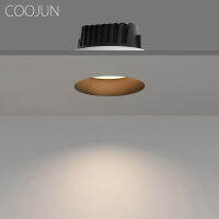 COOJUN สมาร์ทหรี่แสงได้ LED โคมดาวน์ไลท์ที่ไม่มีขอบป้องกันแสงจ้า7วัตต์12วัตต์จุดไฟที่เรียบง่ายห้องนอนห้องนั่งเล่นดาวน์ไลท์