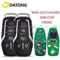 Datong Kunci Remote Mobil โลกสำหรับ Ford Fusion Explorer Mustang 2013-2017 FCC:M3N-A2C31243300 902Mhz ID49 Promixity สมาร์ทการ์ด