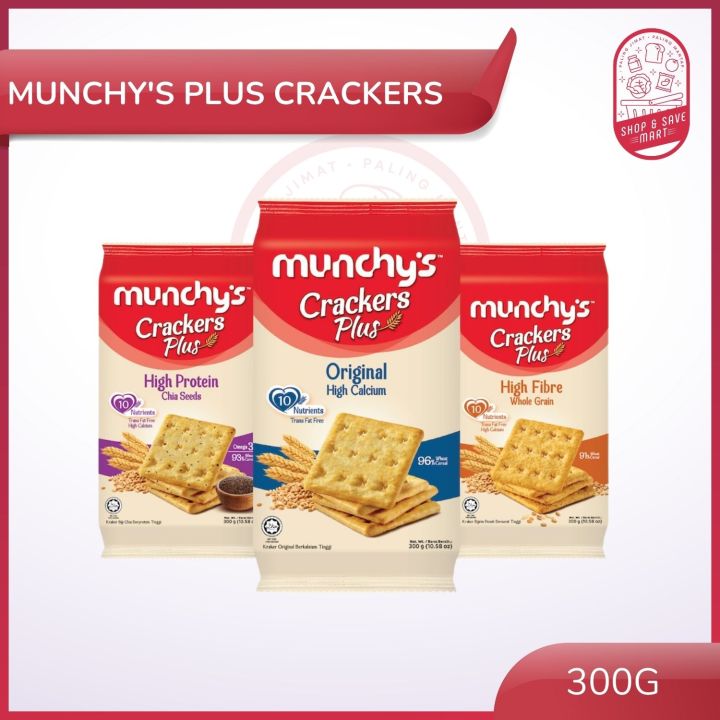 Munchys Cracker Plus 300g Flavor High Protein Chia Seeds