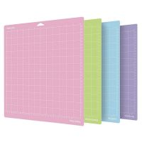 4 Pcs Mixed Color PVC Cutting Mat Grid Cutting Pads Cutting Plotter Pad Replacement Accessories for Cricut Maker/Cameo 4