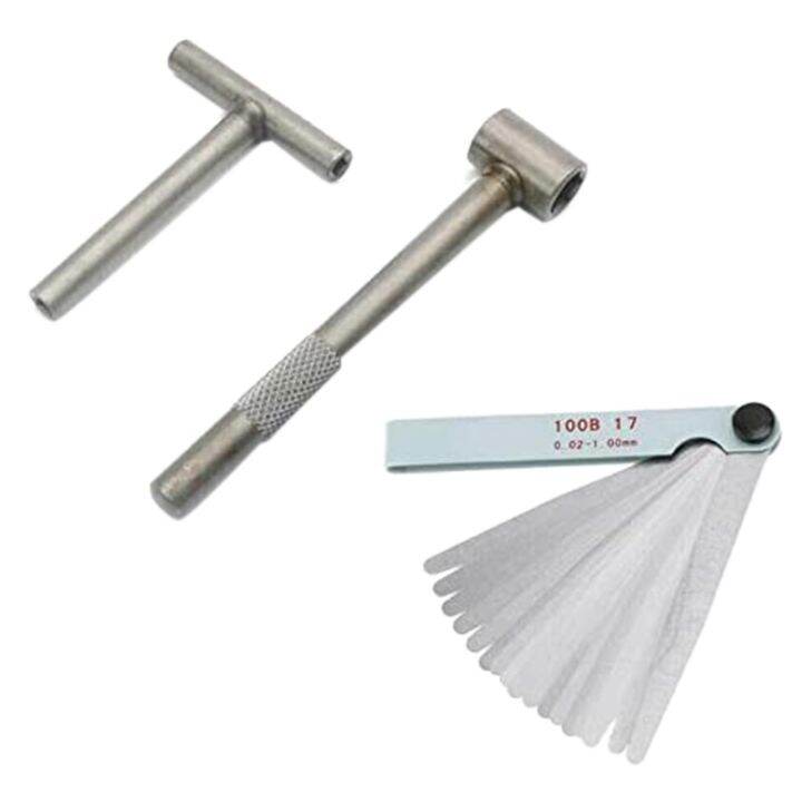 3 Pcs Motorcycle Engine Valve Screw Adjusting Spanner Tool + Feeler
