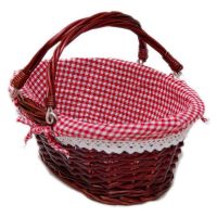 3X Wicker Basket Gift Picnic Basket Candy Basket Storage Basket Wine Basket with Handle Egg Gathering Wedding Basket