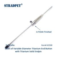 ไวโอลิน STRADPET Titanio Solido/Intagliato Puntale Con Diametro Variabile Titanio Fine Pulsante In Luminoso E Pistola Gigio,Accessori Per Vioncello