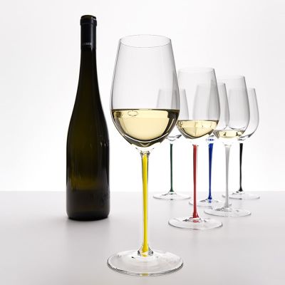 【CW】✜㍿●  JINYOUJIA Austria RIEDEL Riesling Cup Colored Handle Wine Glass Household Luxury Goblet