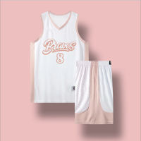 Internet Celebrity Pink New Basketball Wear Suit Men &amp; Women Trendy Competition Custom Team Uniform Jersey Vest Printing