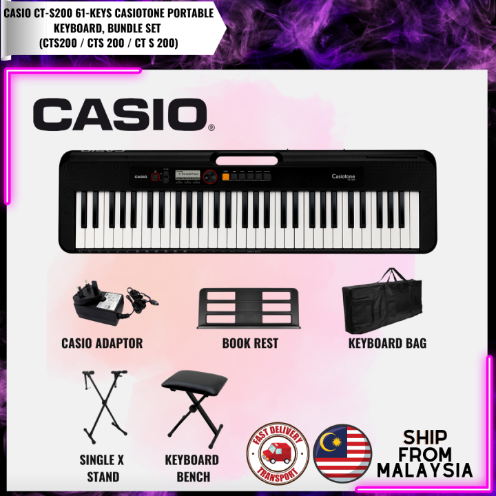 Casio Ct S Keys Casiotone Portable Keyboard Bundle Set Cts