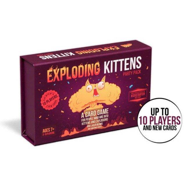 exploding-kittens-party-pack-board-game-ภาษาอังกฤษ-บอร์ดเกมแมวระเบิด-บอร์ดเกม-กระดาษพรีเมี่ยมเป็นลายตาราง-บริการเก็บเงินปลายทาง