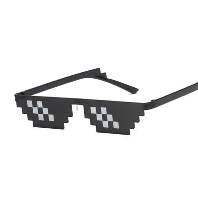 New Mosaic Strips Sunglasses Trick Toy Thug Life Glasses Deal With It Glasses Pixel Woman/man Black Mosaic Sunglasses Funny Toy