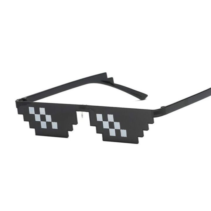 new-mosaic-strips-sunglasses-trick-toy-thug-life-glasses-deal-with-it-glasses-pixel-woman-man-black-mosaic-sunglasses-funny-toy