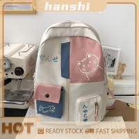 hanshi [2023 new HOT FASHION] lazlook กระเป๋าเป้สะพายหลังของผู้หญิงใหม่กระเป๋าสะพายไหล่ไนลอนกันน้ำความจุขนาดใหญ่