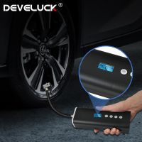 Develuck Inflatable 150PSI Car Air compressor Portable Tyre Digital Inflator Pump 8000mAh Rechargeable LED Light For Auto Car