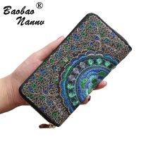 National Embroidery Long Wallets New Vintage Women Wallet Purse Female Wallet Pouch Handbag For Woman Lady Coin Card Holders