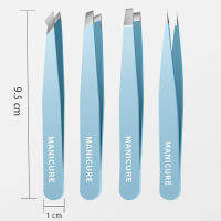 1234Pcs Eyebrow Tweezer ความงามผมที่มีสีสัน Fine Hairs Puller สแตนเลส Slanted Eye Brow คลิปกำจัดเครื่องมือแต่งหน้า