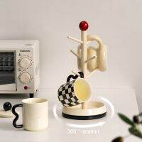 Nordic ins cream wind cup drain rack Kitchen bathroom desktop groceries key storage shelf