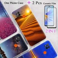 เคสโทรศัพท์2 IN 1สำหรับ Redmi 9C แบบโค้งป้องกันหน้าจอทำจากเซรามิกฟิล์มกันรอยกันกระแทก