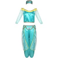 Halloween Costume For Women Aladdin And The Magic Lamp Cosplay Costume Princess Jasmine Dress Up Party Adult Carnival Fancy
