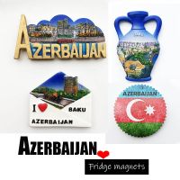 Azerbaijan Fridge Magnets Tourist Souvenir BAKU 3D Resin Magnets for Refrigerators Collection Travel Gift Home Decoration