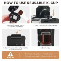 Reusable Coffee Capsules for Ninja Dual Brew Espresso K Cup Capsules for Ninja CFP201 CFP301 Machine