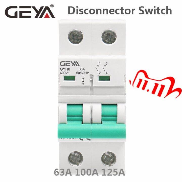 GEYA GYH8 Din 2Pole Main Switch Function Disconnector Switch Isolator