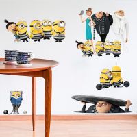 Cartoon Small Yellow Boys Cute Wall Sticker On Holiday Smashed Window Baby Kids Room Bedroom Decoraton Vinyl Decals Mural Poster Wall Stickers Decals