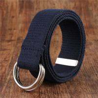 【YF】 Canvas Waistbands Color Waist Couple D Shaped Buckle All-match