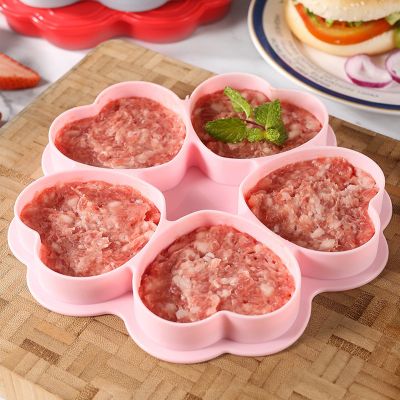Hamburger Slider Silicone Mold Burger Press And Freezer Container Hreat Shaped Ice Cube Pie Silicon Maker for BBQ Grill