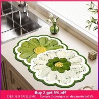 【YF】۩⊙  Drying Absorbent Dish Drain Non Sink Tableware Placemat Drainer Rug Alfombra주방매트