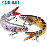 SHILIHUI 8ส่วนตกปลา Lure19g-13.5cm Sinking Hard Swimbait Jointed เหยื่อตกปลาประดิษฐ์ Wobblers 6 # ตะขอตกปลา