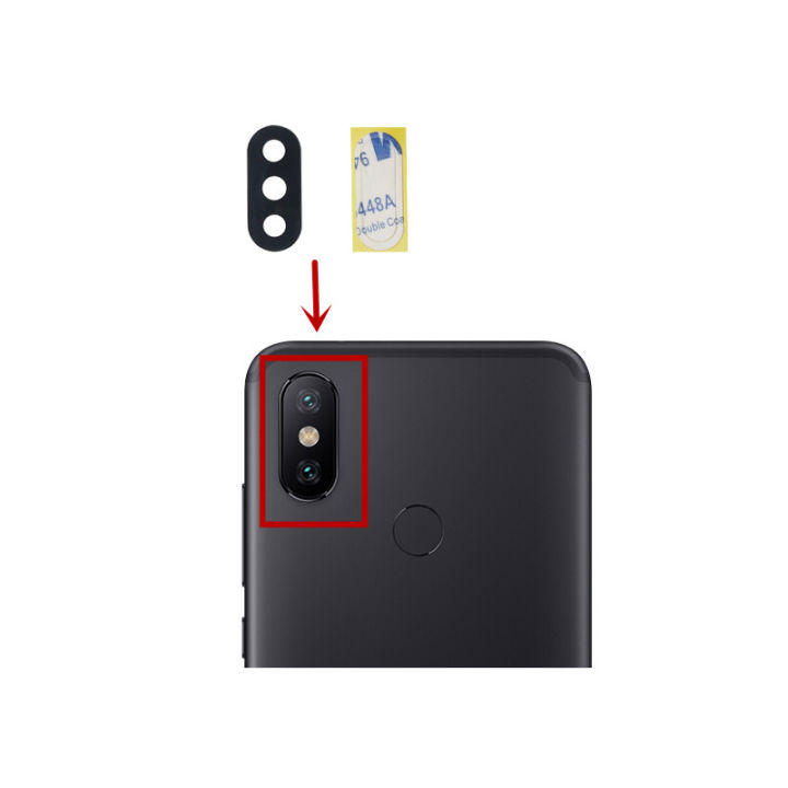 【♘COD Free Cas♘】 anlei3 2ชิ้นสำหรับ Xiaomi Mi A2/ 6x กล้องด้านหลังเลนส์กระจกเลนส์กระจกกล้องหลักสำหรับ Xiaomi Mi A2/ 6x อะไหล่ซ่อมอะไหล่