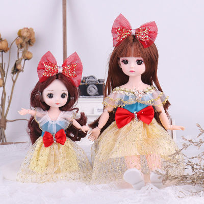 16 12Inch BJD Doll +6 Inch Joints Dolls For Gilrs Gift Pretty Parent-child Combination BJD With Clothes Full Set Birthday Toys
