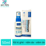 Alkin Mitecyn chai xịt trị ve ghẻ, nấm da viêm da cho chó mèo - Chai 50ml