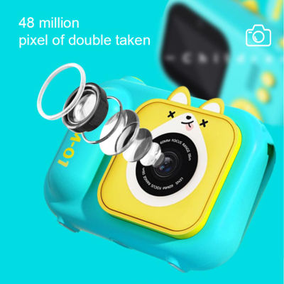 ใหม่ S11 4800วัตต์พิกเซล HD กล้องสองกล้องเด็กที่มีหน้าจอแสดงผล2.4นิ้วมินิการ์ตูนน่ารักกล้องการศึกษาสำหรับเด็ก