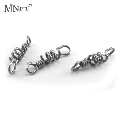 MNFT New 30Pcs Fishing Heavy Duty Stainless Steel Lure Quick Convenient Connector Corkscrew Swirl Fishing Swivels 4.7cm