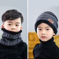 Coral Warmer Baby Boy Hat Scarf Set Winter Beanie Knit Cotton Warm Caps Soft Hat For Children Girls Hip Hop Caps шапка детская