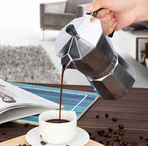 กาต้มกาแฟสด-หม้อต้มกาแฟสด-กาต้ม-โมก้าพอท-มอคค่าพอท-moka-pot-กาต้มขนาดพกพา-กาอุ่นกาแฟ