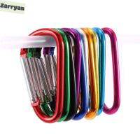 ZARRYAN พวงกุญแจประมงน้ำหนักเบา10ชิ้นสำหรับตั้งแคมป์ D-Shape หัวเข็มขัด Carabiner เบ็ด