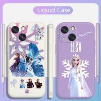 [2023สุดฮอต] ลาย Disney Elsa น่ารักสำหรับ iPhone 14 13 12 Mini 11 Pro XR X 8 7 6S SE Plus เชือกน้ำเคสโทรศัพท์กันกระแทก